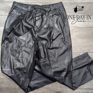 Industry Faux Leather Drawstring Pants Size L